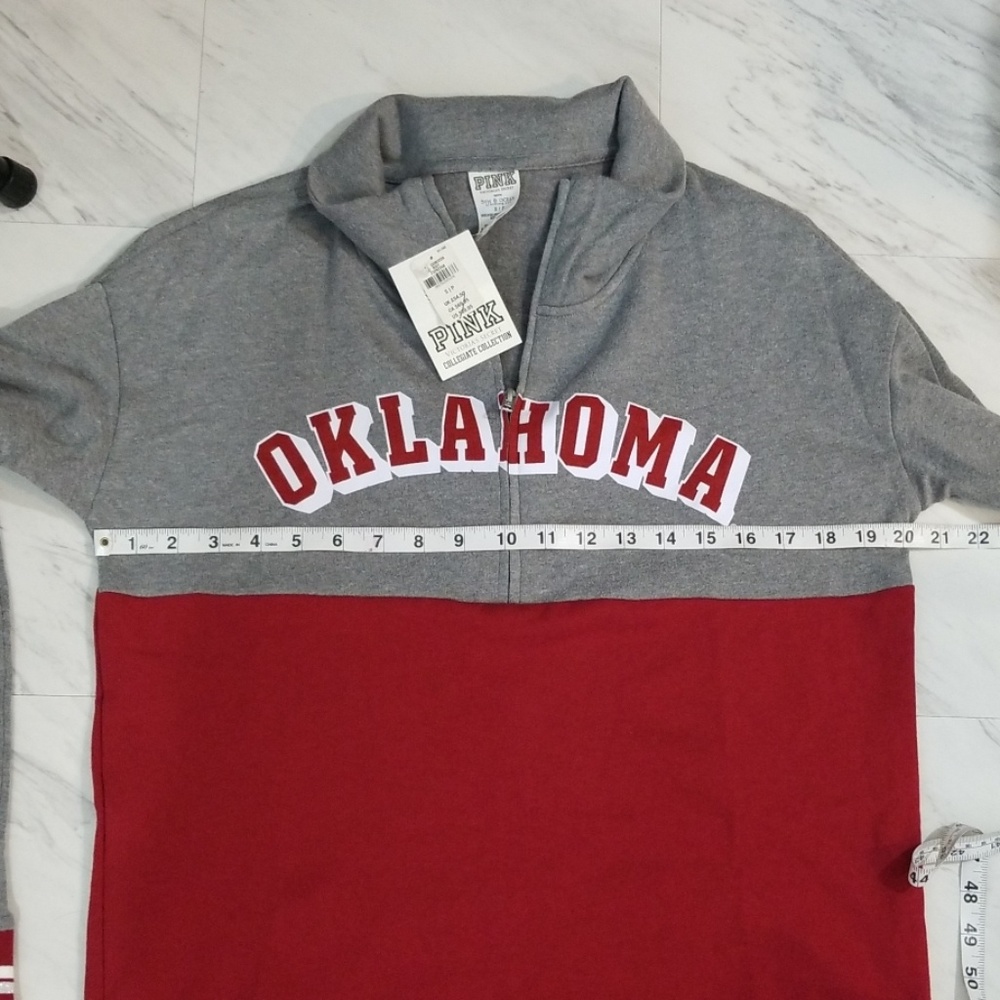 NWT! PINK VS OKLAHOMA 1/2 ZIP PULLOVER - Picture 5 of 5
